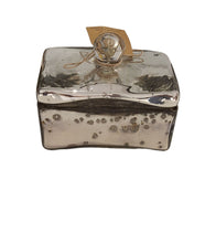 Load image into Gallery viewer, Holiday Decor - Candle - Mud Pie Mercury Glass Box with Lid - Silver - Frosted Fir Scent