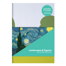 Load image into Gallery viewer, Made for notes-on-the-go. These New York City Inspired Journals are great for recipes, to-do lists, work details, or just doodles and daily thoughts.   The Museum of Modern Art Journals come with 3 detachable postcards, which include famous works by various artists, and has 132 grided and lined pages.  A great gift for the Art Lover.  Cavallini Journals depict vintage New York City images, and have 144 lined pages, with elastic closure.  4 Styles to choose from. Dimensions: 8"H x 6"W