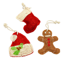 Load image into Gallery viewer, Holiday Kitchen - Tag Natural Loofah Kitchen Scrubber