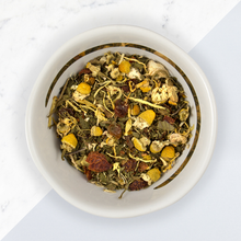 Load image into Gallery viewer, INGREDIENTS: peppermint, chamomile, ginger, rooibos, rosehip, calendula, natural flavours.