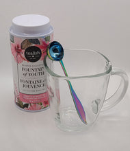 Load image into Gallery viewer, Enjoy the contemporary style, and seeing what's inside, when you sip from this square clear glass mug.  Serve up hot toddies, cappuccinos, lattes, tea, hot cocoa, and more. Constructed from high-quality glass for everyday durability.  Pair it with our beautiful teas and accessories for the ultimate tea set gift-box.  Size:  4" L  Material:  Clear Glass  Capacity:  14oz