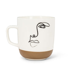 Load image into Gallery viewer, Mug - Coffee or Tea - Bone China White with Silhouette Face
