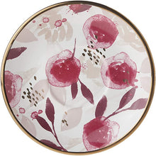 Load image into Gallery viewer, Teapot Set - Tea For One White & Purple Ceramic with Gold Plated Lid Knob - Berry Floral (3 Piece Set)