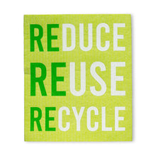 Load image into Gallery viewer, Amazing Swedish Dishcloth Set - Biodegradable & Eco-Friendly Inscribed "Reduce Reuse Recycle" (Set of 2)