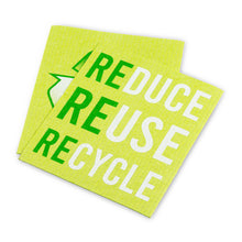 Load image into Gallery viewer, Amazing Swedish Dishcloth Set - Biodegradable & Eco-Friendly Inscribed "Reduce Reuse Recycle" (Set of 2)