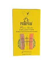 Load image into Gallery viewer, This Ultimate Miracle Multipurpose Soothing Balm Trio Collection comes in a great little prism case. The Original Clear Balm hydrates and nourishes lips, skin and cuticles. It soothes dry, cracked, irritated and sensitive skin such as hands, elbows and heels. The Ultimate Miracle Balm! The Tinted Rich Mocha & Peach Pink Balms offer the same hydrating and nourishing formula, adding a buildable lip and cheek nude tint for anytime of the day. Fragrance Free Cruelty Free Vegan Each Balm - 10ml