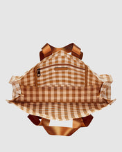 Load image into Gallery viewer, The Simpson Beach Bag is a summer essential for daytime trips or holiday adventures. Finished with a stylish coated jute exterior. This summer beach tote is a must have to venture off to the cottage, boat cruise, picnic or weekend getaway in style this summer! Features: 1 Zip Hanging Wallet Pocket Internal Lining: Coated Jute Strap: Short Strap Height 16cm Strap: Long Strap Height 31cm Material: Coated Jute Hardware: Gunmetal Dimensions: W51 x H33 x D15 cm