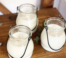 Load image into Gallery viewer, Candle - Reusable Summer Nights Glass Jar Soy Wax Lantern - Indoor/Outdoor Use - Lemongrass/Eucalyptus Scent