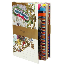 Load image into Gallery viewer, Made for notes-on-the-go. Beautifully detailed artwork by artist Christian Lacroix both outside and inside the jourrnals.  These gilded gold edged journals are great for recipes, to-do lists, work details, or just doodles and daily thoughts, complete with striped ribbon marker for 128 lined pages.  Perfect as a gift for yourself or someone who loves to put their thoughts to paper.    3 Styles to choose from. Rio De Janeiro Dimensions:  8" H x 6" W