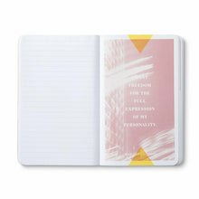 Load image into Gallery viewer, Made for notes-on-the-go. These Inspirational Thoughts Journals are great for recipes, to-do lists, work details, or just doodles and daily thoughts. These 128 lined journals are filled with enchanting illustrations, imaginative quotes and bold senitments.  They will inspire you and others to get creative and put thoughts to paper.   Dimensions:  8" H x 5" W
