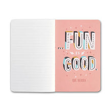 Load image into Gallery viewer, Made for notes-on-the-go. These Inspirational Thoughts Journals are great for recipes, to-do lists, work details, or just doodles and daily thoughts. These 128 lined journals are filled with enchanting illustrations, imaginative quotes and bold senitments.  They will inspire you and others to get creative and put thoughts to paper.   Dimensions:  8" H x 5" W
