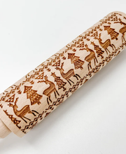Load image into Gallery viewer, Holiday Kitchen - Winter Embossed Wooden Rolling Pin