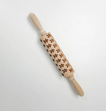 Load image into Gallery viewer, Holiday Kitchen - Winter Embossed Wooden Rolling Pin