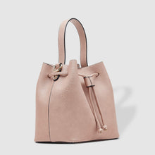 Load image into Gallery viewer, Complete with a drawstring closure, the Sasha is perfect for your next brunch with the girls, or a day out on the town. Wear it your way and sling over your shoulder for a more casual look or carry by her top handle for a dressier option. Features: 1 Slip Pocket Internal lining - Vegan Leather Extension strap: 114-128cm Adjustable Detachable Closure: Magnetic Clasp with Draw String Material: Vegan Leather Hardware: Light Gold Dimensions: W26 x H23 x D14 cm