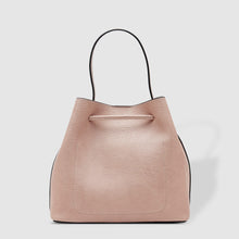 Load image into Gallery viewer, Complete with a drawstring closure, the Sasha is perfect for your next brunch with the girls, or a day out on the town. Wear it your way and sling over your shoulder for a more casual look or carry by her top handle for a dressier option. Features: 1 Slip Pocket Internal lining - Vegan Leather Extension strap: 114-128cm Adjustable Detachable Closure: Magnetic Clasp with Draw String Material: Vegan Leather Hardware: Light Gold Dimensions: W26 x H23 x D14 cm