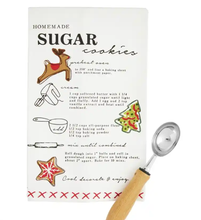 Load image into Gallery viewer, Holiday Kitchen - Mud Pie Towel with Cookie Recipe & Wooden Scoop Set