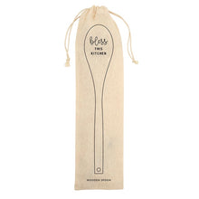 Load image into Gallery viewer, Kitchen Wooden Spoons  -  Includes Leather Hanging Strap & Muslin Bag - Inscribed