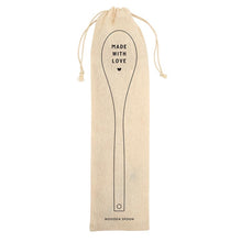 Load image into Gallery viewer, Kitchen Wooden Spoons  -  Includes Leather Hanging Strap & Muslin Bag - Inscribed