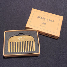 Load image into Gallery viewer, Beard Comb - Small Brass Plated - Inscribed

