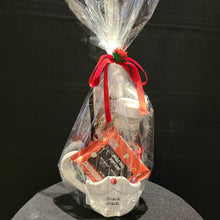 Load image into Gallery viewer, Holiday Kitchen - Mud Pie Santa Cookie Stash Dolomite Mug Hot Chocolate Gift Set
