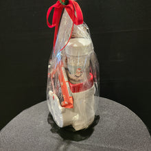 Load image into Gallery viewer, Holiday Kitchen - Mud Pie Santa Cookie Stash Dolomite Mug Hot Chocolate Gift Set
