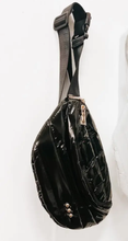 Load image into Gallery viewer, Crossbody Belt Bag - Barbie Puffer - Shiny Black

