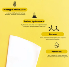Load image into Gallery viewer, Face Mask  - Juicy Pineappy - Exfoliating Pineapple Sheet Mask Skin Care
