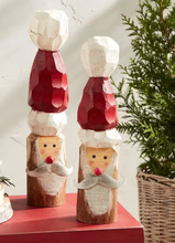 Load image into Gallery viewer, Holiday Decor - Mud Pie Hand Carved Santa Wood Sitter
