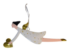 Load image into Gallery viewer, Holiday Ornaments - Hand Painted Resin Flying Angels with Hearts
