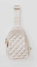 Load image into Gallery viewer, Crossbody Sling Belt Bag - Pinelope Puffer - Cream
