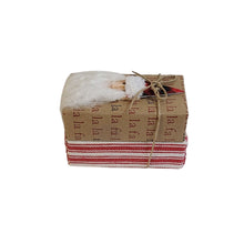 Load image into Gallery viewer, Holiday Kitchen - Mud Pie Bar Soaps - Kraft Paper &amp; Fabric Wrapped with Various Christmas Embellishments (Set of 2)
