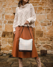 Load image into Gallery viewer, Handbag- Vegan Leather - Abbey Vanilla Plaid
