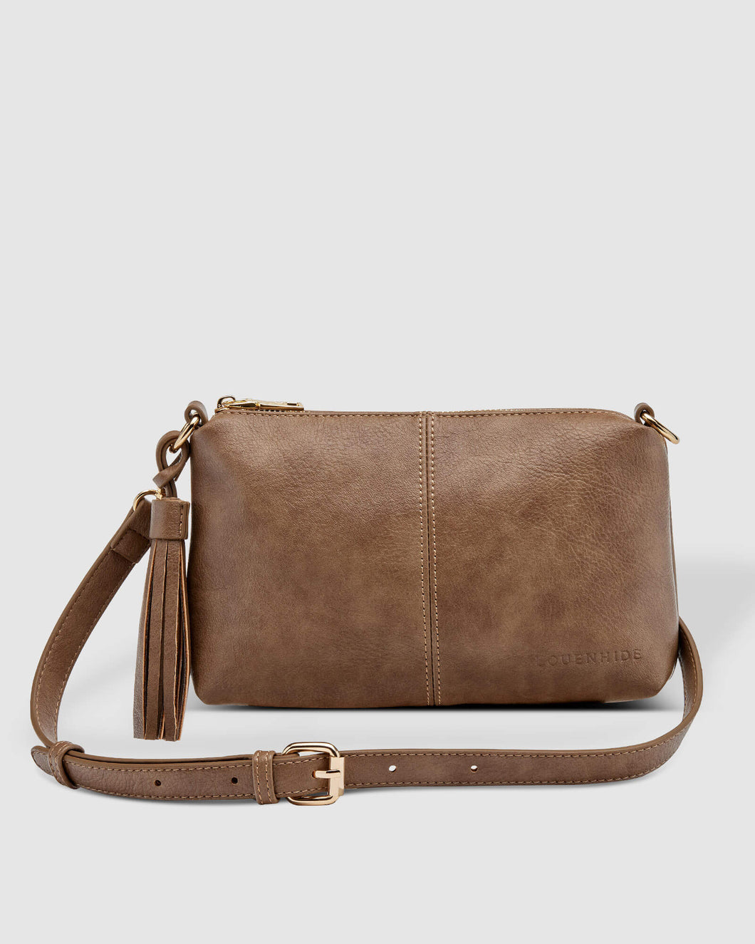 Crossbody Bag- Vegan Leather - Baby Daisy - Mocha