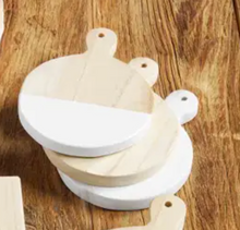 Load image into Gallery viewer, Charcuterie Board  - Mud Pie Mini Round Serving Paulownia Wood
