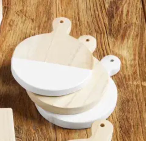 Charcuterie Board  - Mud Pie Mini Round Serving Paulownia Wood