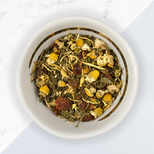 Load image into Gallery viewer, INGREDIENTS: peppermint, chamomile, ginger, rooibos, rosehip, calendula, natural flavours.  
