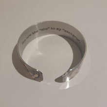 Load image into Gallery viewer, 2 Quote options to choose from inside:    1) &quot;You are the &quot;she&quot; to my &quot;nanigans&quot;.&quot;  2) &quot;We have to stay friends, you know too much about me to let you live otherwise.&quot;  Made of aluminum each cuff is hypo-allergenic, lead and nickel free, with no toxic finishes. Everything is printed with a permanent dye which gives a nice vibrant finish.   Cuffs are super light weight and adjustable allowing them to be molded to fit most sizes.   Each cuff is 3/4&quot; thick and are perfect
