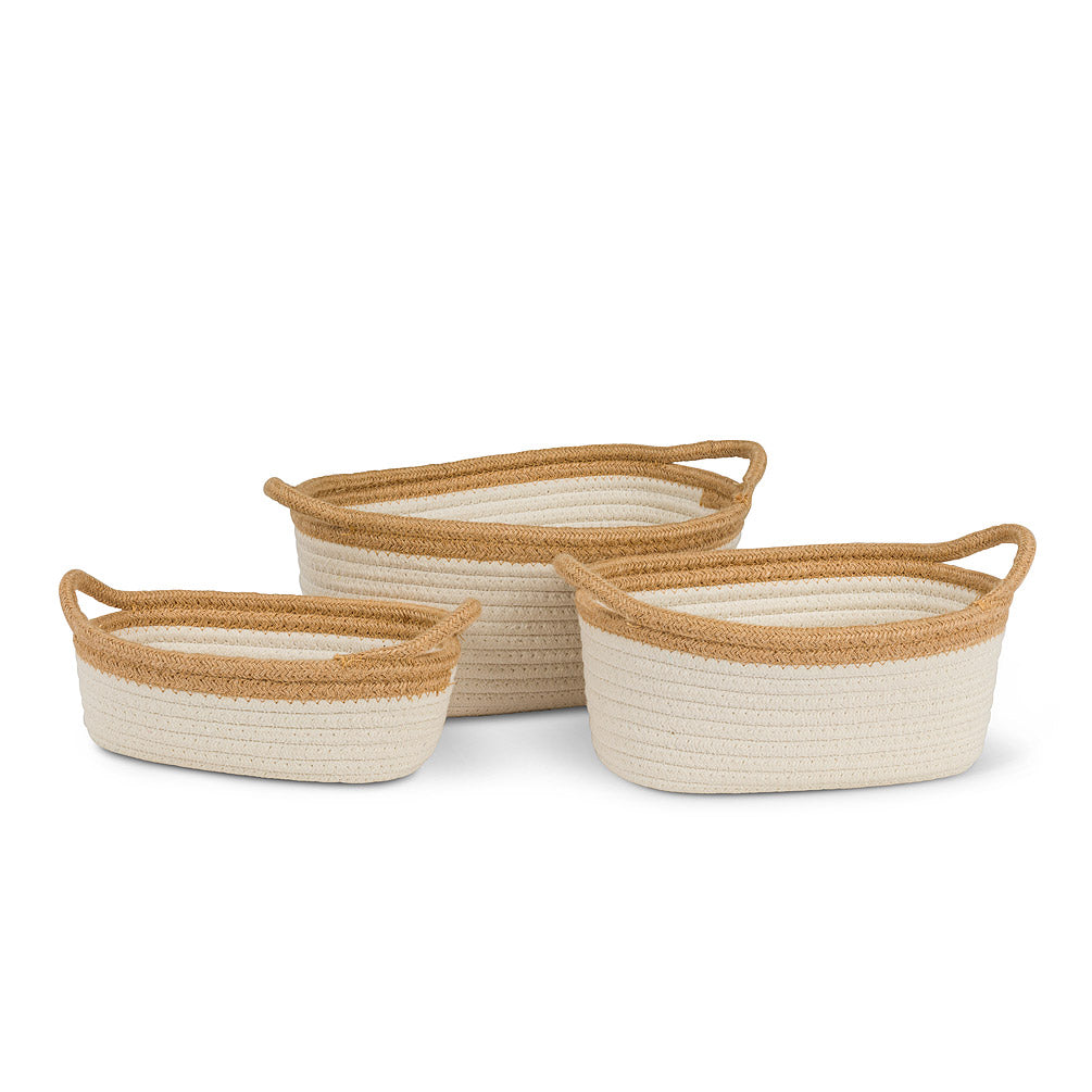 Baskets -  Oval Cotton/Jute Rope