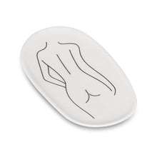 Load image into Gallery viewer, Add an artistic touch to your keepsakes, coins and more with this Body Trinket Plates. Crafted out of porcelain, the subtle Expressionistic lines of a woman’s silhouette also gives this unique plate its shape.  A stylishly unexpected way to store your jewelry or simply keep keys and other knick-knacks close at hand when needed.  Will definitely make a statement to any decor.
