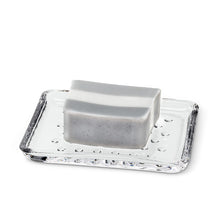 Load image into Gallery viewer, Soap Dish - Rectangular Dotted Clear Glass
