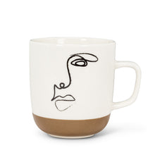 Load image into Gallery viewer, Mug - Coffee or Tea - Bone China White with Silhouette Face
