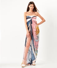 Load image into Gallery viewer, This gorgeous Pareo wrap is perfect for those summer days in the backyard, at the beach or at the cottage.  Soft and lightweight, this wrap is designed to wear as a cover-up, wrap skirt or dress. Let your inner designer shine with the endless possibilities.  You will live in it!!!  Makes a great Birthday, Mother&#39;s Day or Just Because gift.  71&quot; x 71&quot; Polyester Hand wash
