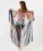 Load image into Gallery viewer, This gorgeous Pareo wrap is perfect for those summer days in the backyard, at the beach or at the cottage.  Soft and lightweight, this wrap is designed to wear as a cover-up, wrap skirt or dress. Let your inner designer shine with the endless possibilities.  You will live in it!!!  Makes a great Birthday, Mother&#39;s Day or Just Because gift.  71&quot; x 71&quot; Polyester Hand wash

