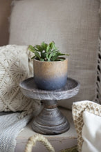 Load image into Gallery viewer, Rustic wooden pedestal bowls make a great addition to any countertop or side table for your decorative displays.  Add candles, greenery, prayer beads, etc., or use it as a vessel for placing glasses, keys, etc. Anything goes.  You will get a lot of compliments.  Dimensions: 7D 6.25H
