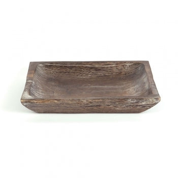 Rustic wooden bowls are the ideal decorative piece to enhance your entrance.  Add candles, greenery, prayer beads, etc., or use it as a vessel for placing glasses, keys, etc. Anything goes.  You will get a lot of compliments.  Dimensions: 12.5SQ 2H