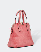 Load image into Gallery viewer, This gorgeous Lizard Pink Candice Handbag is a classic style, with an eyecatching colour. Beautiful and easy to carry and sits perfectly when placed down.  A stunning design makes this perfectly sized handbag a must have!  Features:  1 x Phone Pocket 1 Zip Pocket 1 Flat Pocket Internal lining: Black/White Stripe Lining Strap Height: 13cm Extension strap: 110cm Adjustable Detachable Closure: Secure Zip Material: Vegan Leather  Hardware: Light Gold  Dimensions: W28 x H24.5 x D11cm
