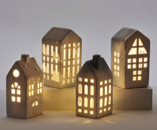Load image into Gallery viewer, Holiday Decor - Ceramic House White - LED
