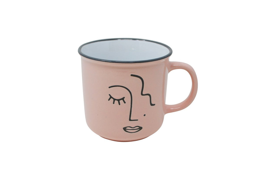 These Silhouette Face mugs are so feminine and pretty in pink, and a little nostalgic with its black accents.  Perfect for coffee or tea with your friends, or brunch with your favourite lady!  Pair them with our teas, teapots or coasters for a great Birthday, Mother's Day, Hostess or Just Because gift.  Material:  Ceramic  Capacity:  14oz  Colour:  Pink
