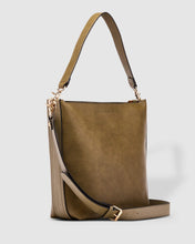 Load image into Gallery viewer, The Charlie Maxi bag is slightly larger then the Charlie bag still with an irresistible boxy shape.  Slip your essentials into the spacious and soft suedette interior or two slip pockets.  Style it your way with your choice of two varying size straps.  The perfect everyday bag.  Features:  2 Flat Pockets 1 Front Side Zip Pocket Internal lining - Suedette Vegan Leather 2 Straps: 50cm &amp; 110cm Closure: Secure Zip Material: Polyurethane PU  Hardware: Light Gold  Dimensions: W33 x H30 x D10.5 cm
