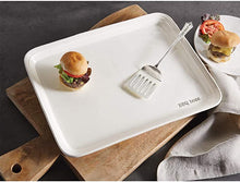 Load image into Gallery viewer, Serving Grilling Set - Mud Pie Large Ceramic White Platter Inscribed &quot;BBQ Boss&quot; with Silver Plated Spatula
